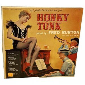 Fred Burton Honky Tonk Percussion (Vinyl, 1958) Promenade 2118 Good+ LP Record